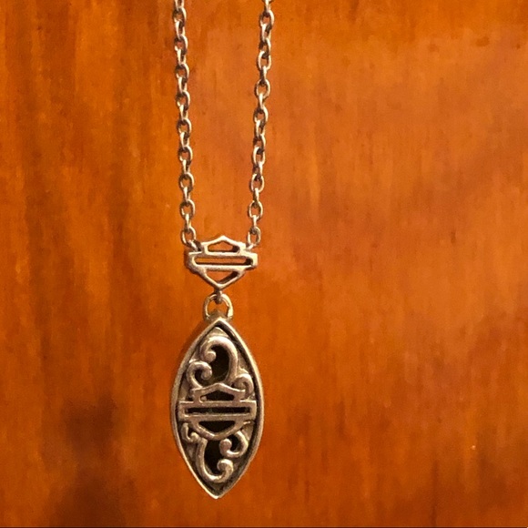 Sterling Silver Harley Davidson Necklace - Picture 4 of 7